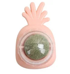 1 Pc Natural Catnip Cat Wall Stick-on Ball Toy Treats Healthy Natural Removes Hair Balls To Promote Digestion Cat Grass Snack