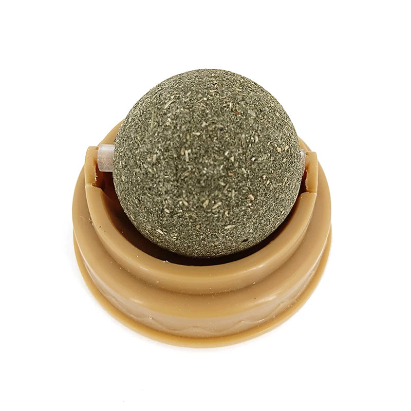 1 Pc Natural Catnip Cat Wall Stick-on Ball Toy Treats Healthy Natural Removes Hair Balls To Promote Digestion Cat Grass Snack