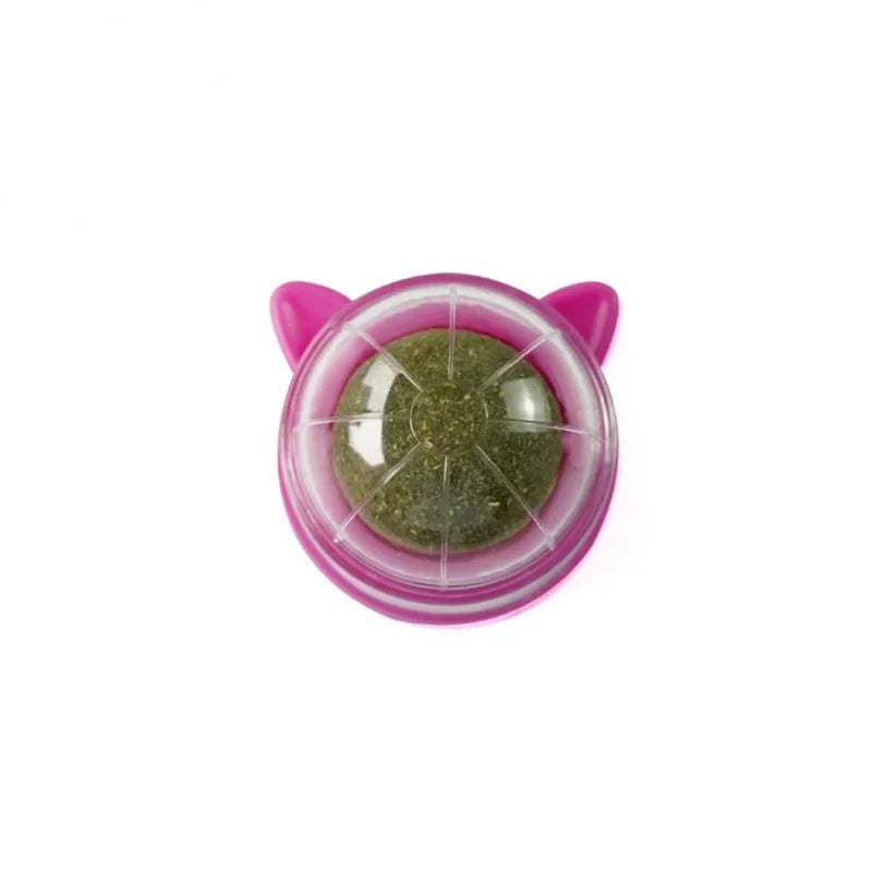 1 Pc Natural Catnip Cat Wall Stick-on Ball Toy Treats Healthy Natural Removes Hair Balls To Promote Digestion Cat Grass Snack